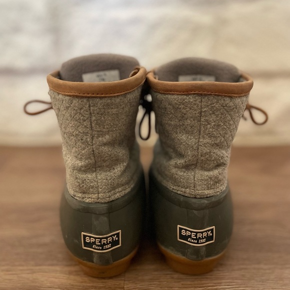 Sperry Top-Sider Women's Saltwater Emboss Wool Boot, Size 7 - Dark Grey - Picture 3 of 6